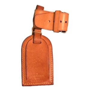 Louis Vuitton Tan Leather Luggage Tag